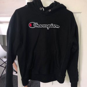 Black champion hoodie!